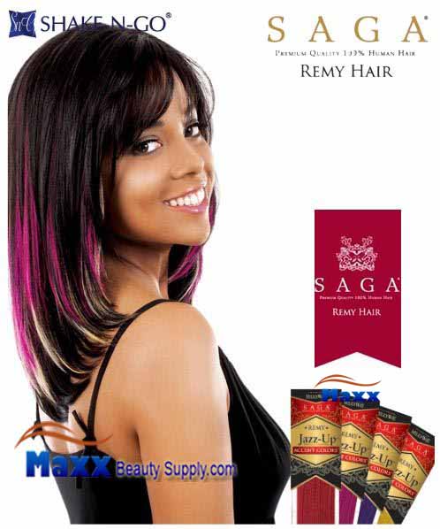 MilkyWay Saga Remy Human Hair Piece - Jazz Up Accent Colors 10"